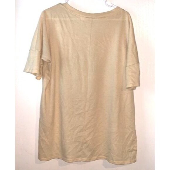 Trust Life Womens Beige V-Neck Faith Graphic Tee L Polyester/Spandex Short Sleev - Picture 8 of 10